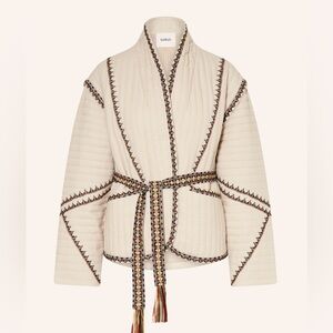 ba&sh Cliago Quilted Jacket with Multicolor Embroidered Trim